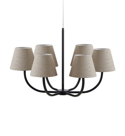 Markslöjd COZY Chandelier 6L Black/Beige