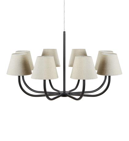 Markslöjd COZY Chandelier 8L Black/Beige