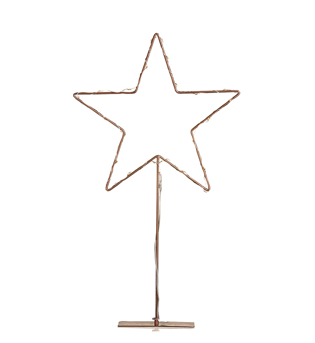 MARKSLÖJD BJÖRKGÅRDEN METAL STAR TABLE MINI LED COPPER