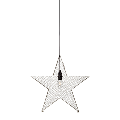 MARKSLÖJD BYNÄS PENDANT STAR NET 50CM GREY