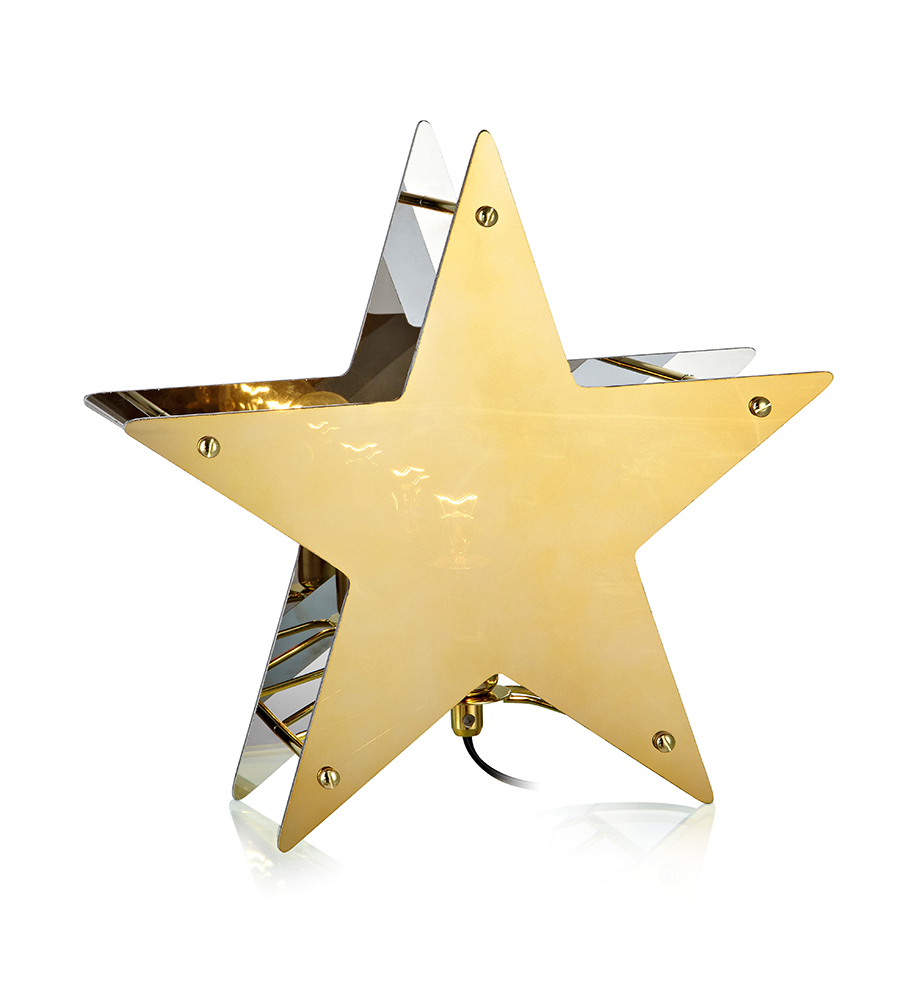 MARKSLÖJD KLANG TABLEDECO GLASS STAR E14 GOLDEN