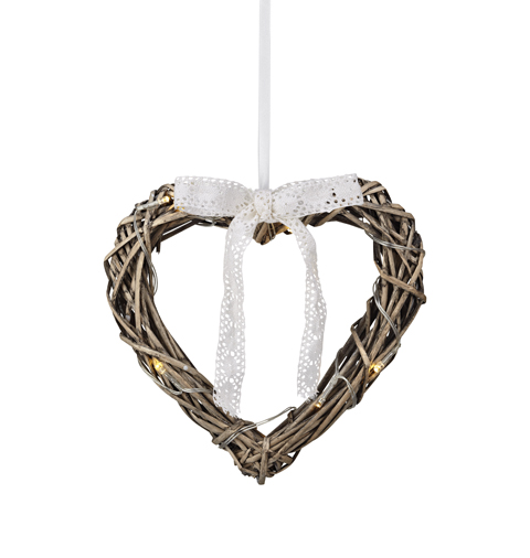 MARKSLÖJD HOLSTAD Heart Pendant 25cm Grey