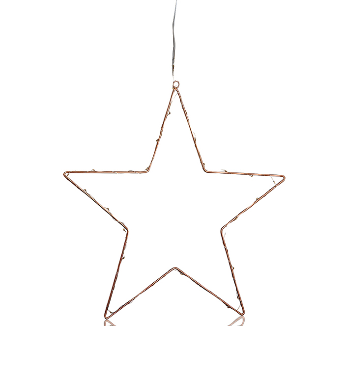 MARKSLÖJD NORDGÅRD Star LED 40cm B/O With Connector Copper