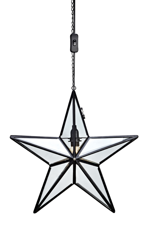 MARKSLÖJD ANSGAR Glass Star 50CM Black