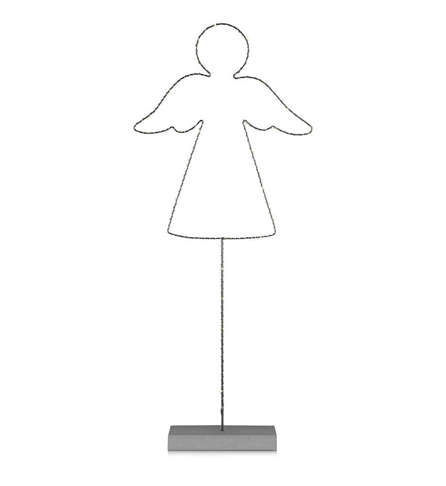 MARKSLÖJD MALIN Floor Decoration Angel 85cm Grey