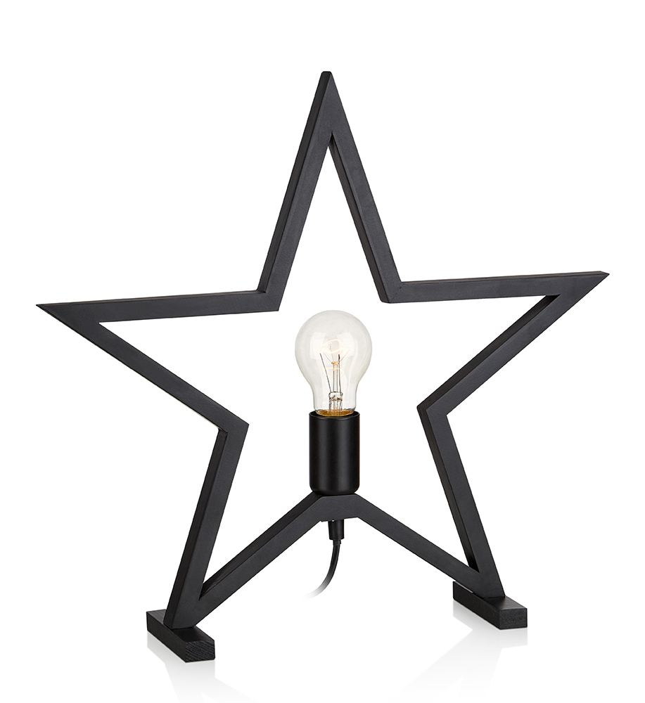 MARKSLÖJD MARTA Table decoration Star E27 Black