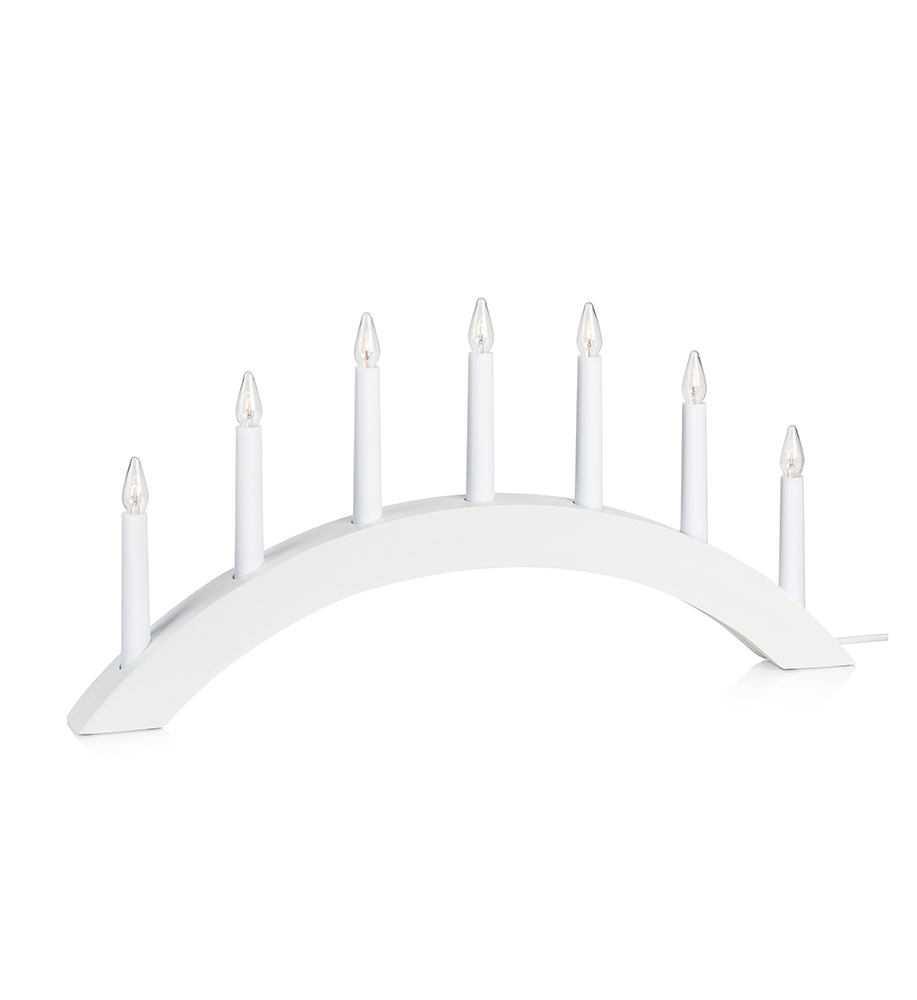 MARKSLÖJD ATLE Candlestick 7L Wood White