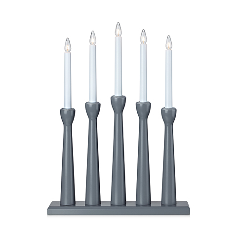 MARKSLÖJD MÅSESKÄR 5 Candlestick Wood Grey