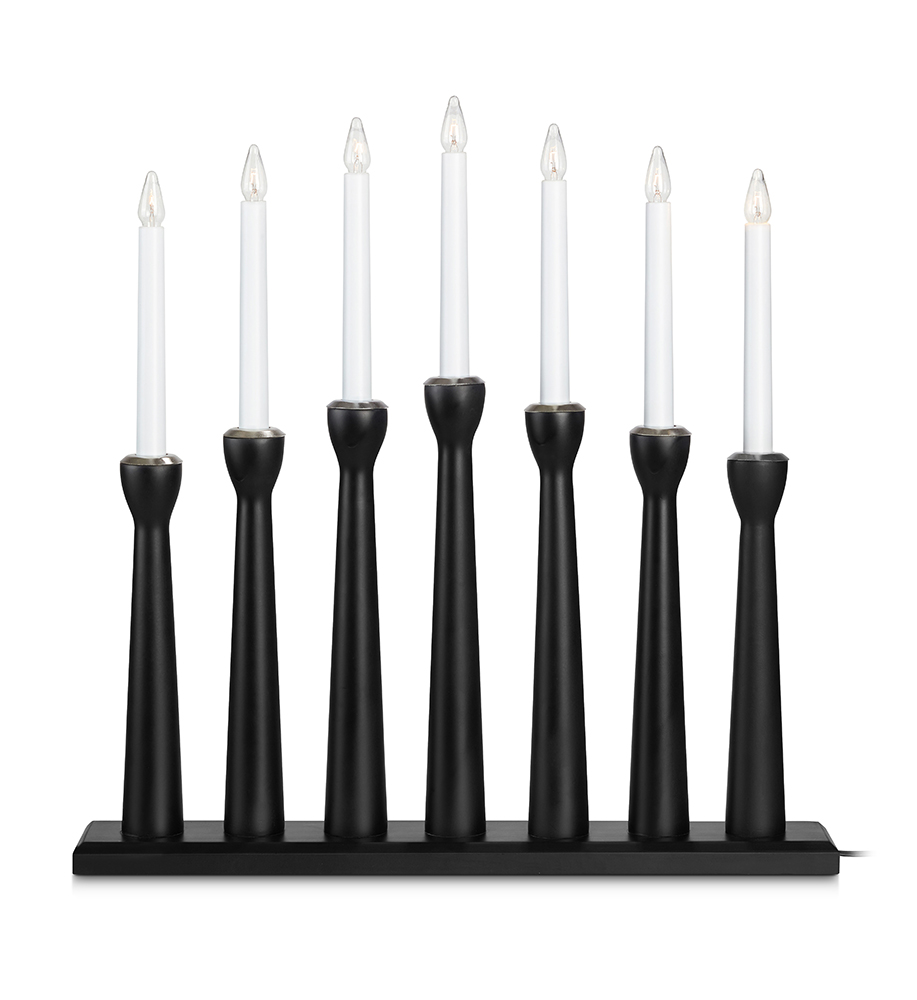 MARKSLÖJD MÅSESKÄR Candlestick 7L Black