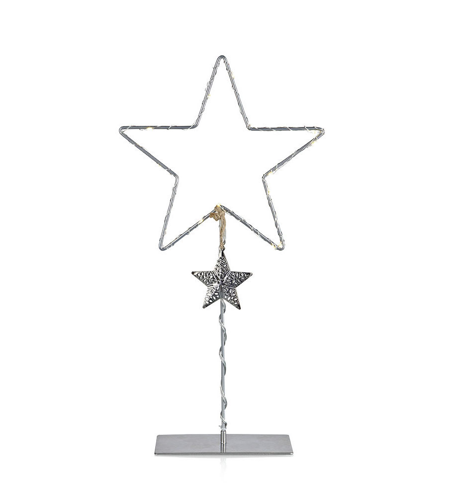 MARKSLÖJD VIKHEM Table Decoration 42 cm  Star Grey