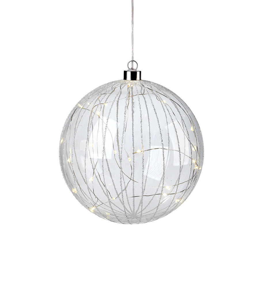 MARKSLÖJD ATTARP Pendant Deco Glassball 18cm B/O