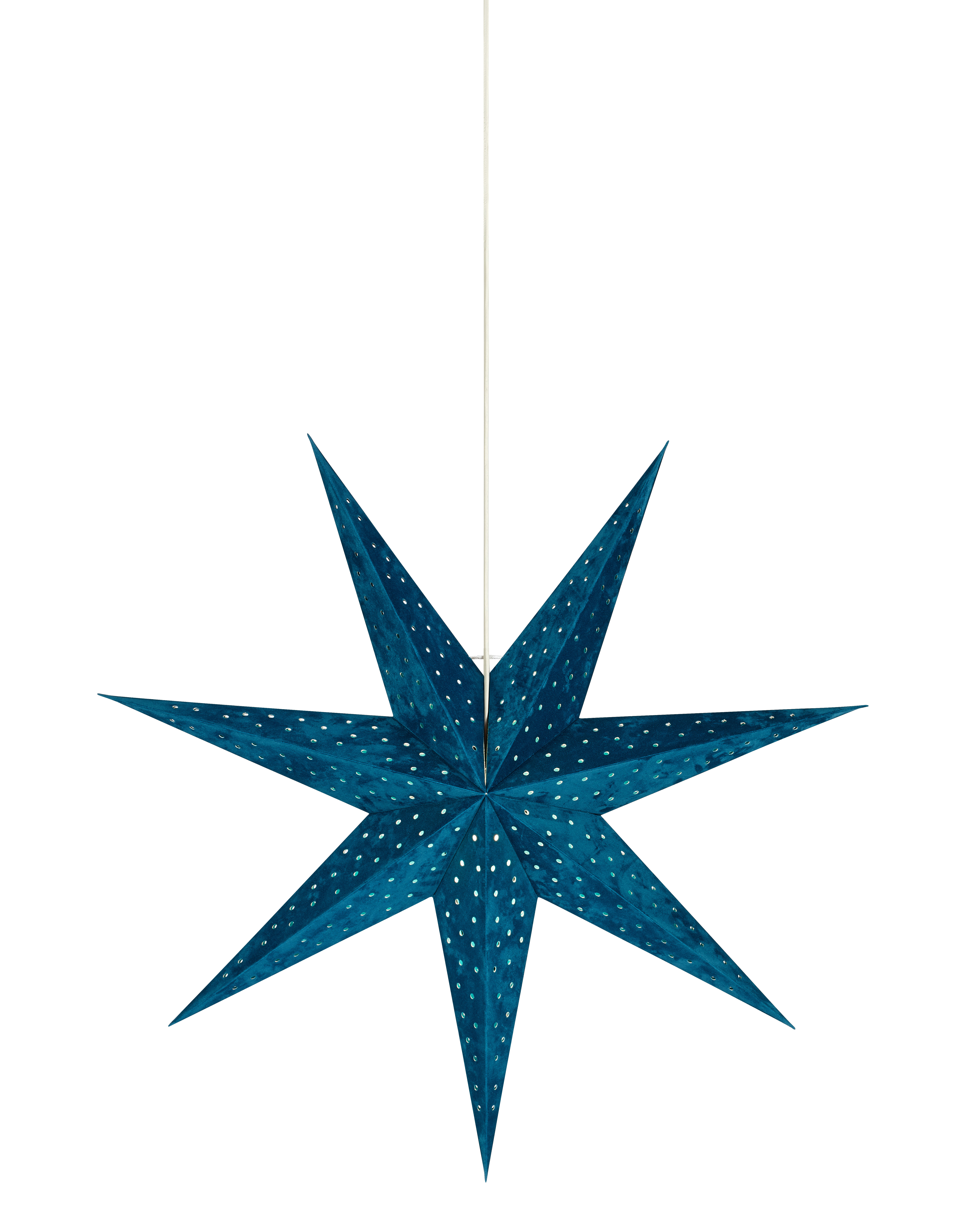 MARKSLÖJD VELOURS Pendant Star 75cm Blue