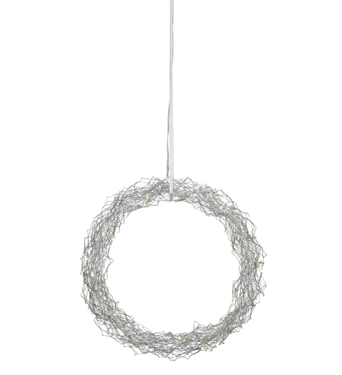 MARKSLÖJD JULLE Wreath Pendant 30LED 33CM W/connector timer