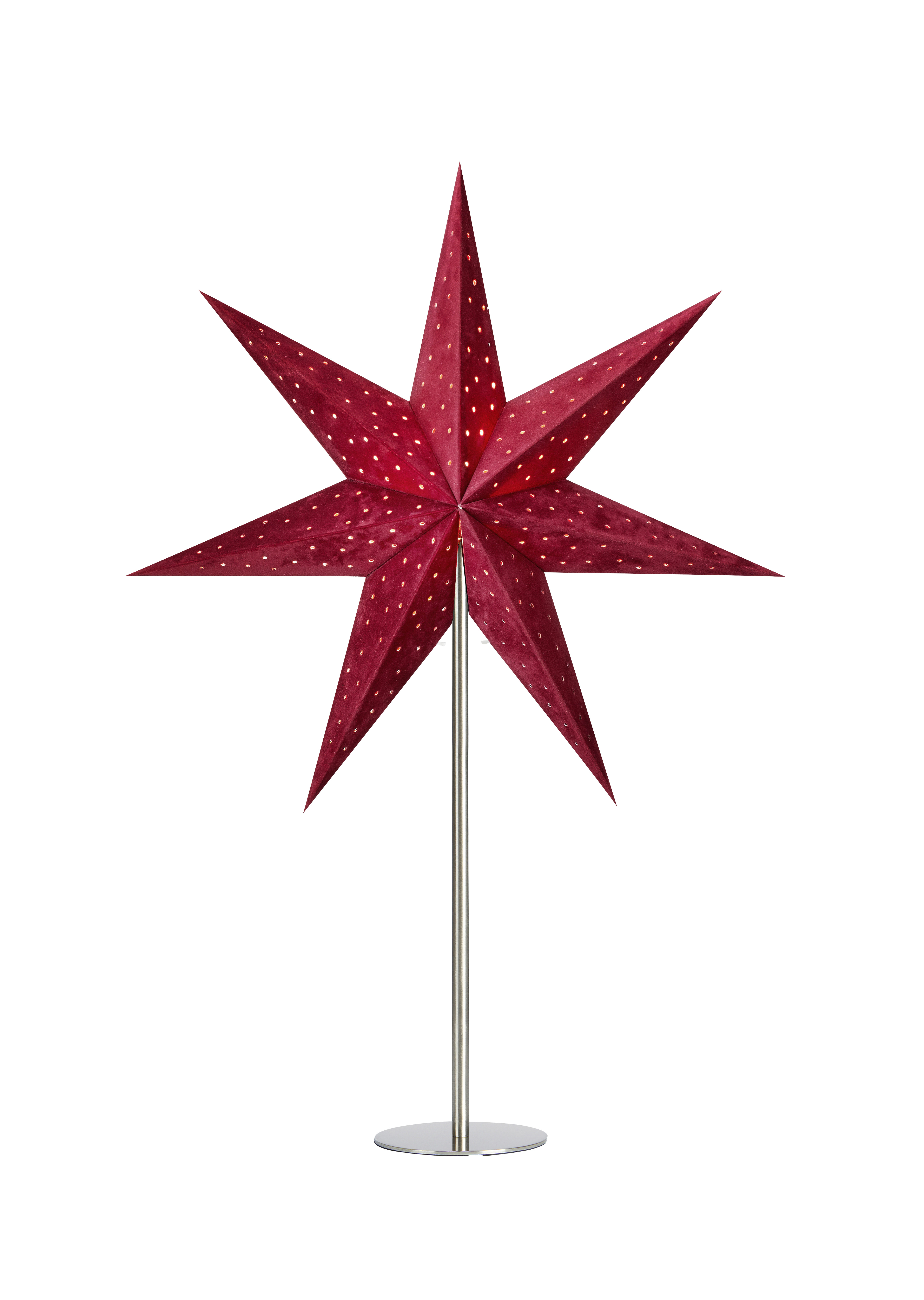 MARKSLÖJD VELOURS Table Star 45cm Red