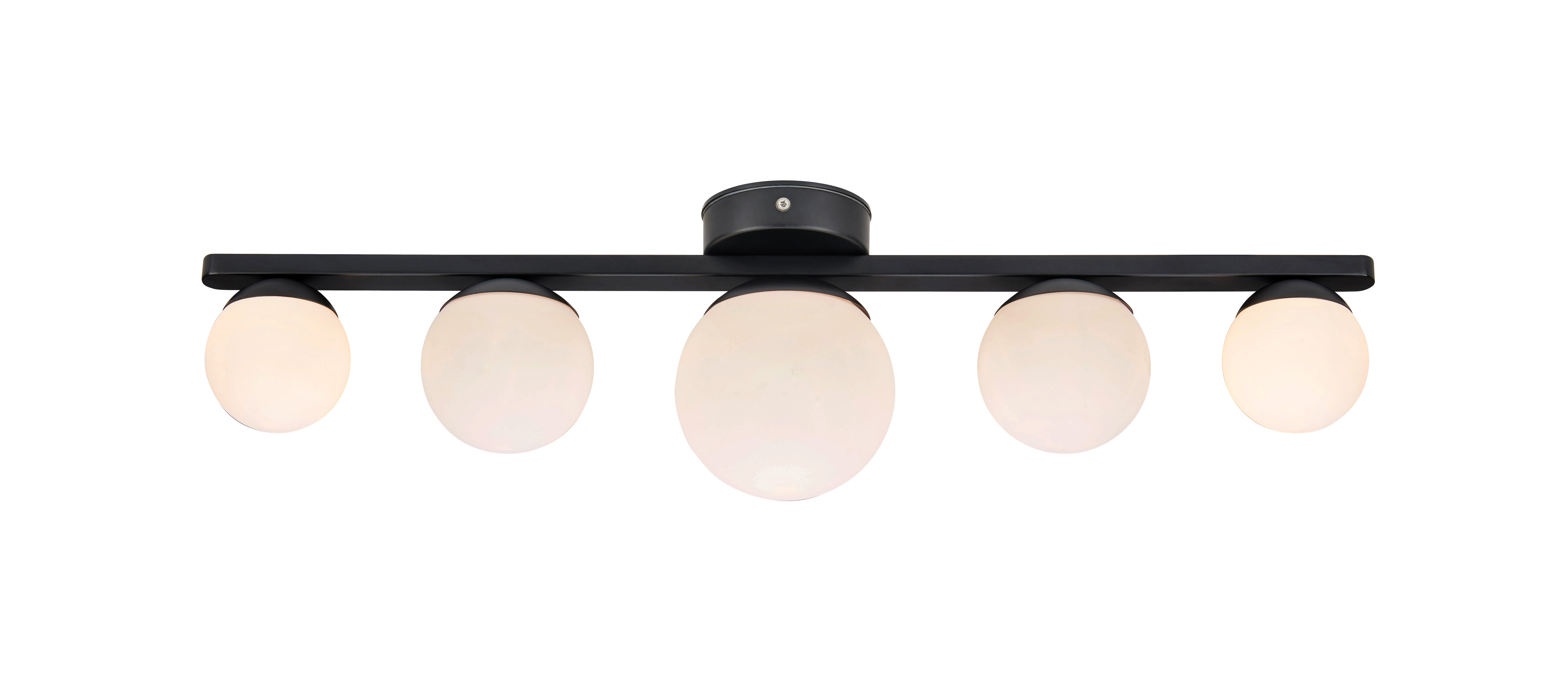 Markslöjd PURO Ceiling/Wall 5L Black/Opal IP44