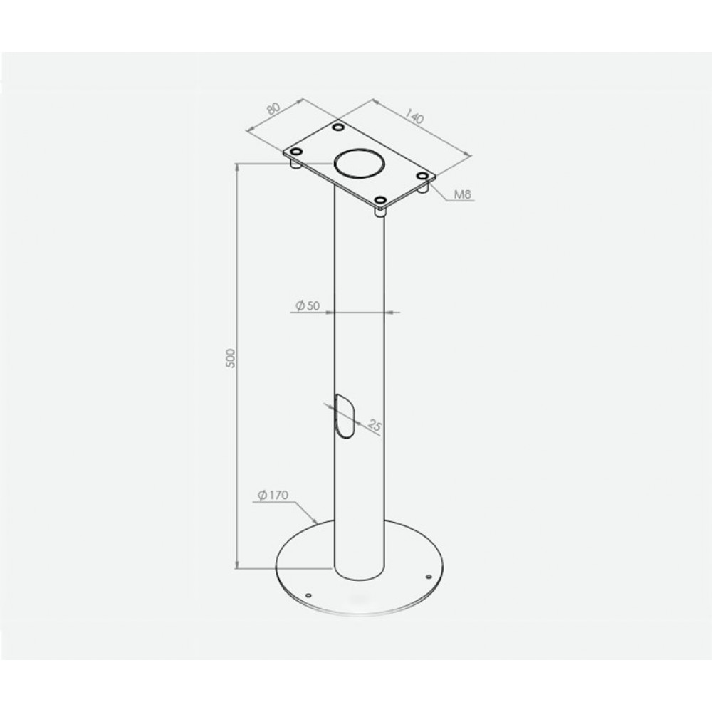 NORLYS METAL BASE 113 TO GROUND FOR NAMSOS BOLLARD