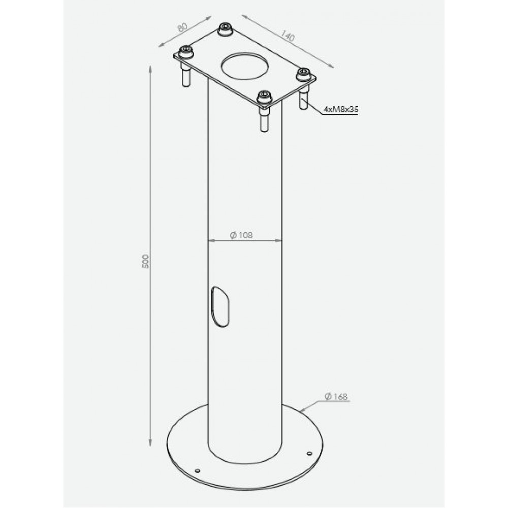 NORLYS METAL BASE 114 TO GROUND FOR NAMSOS BOLLARD