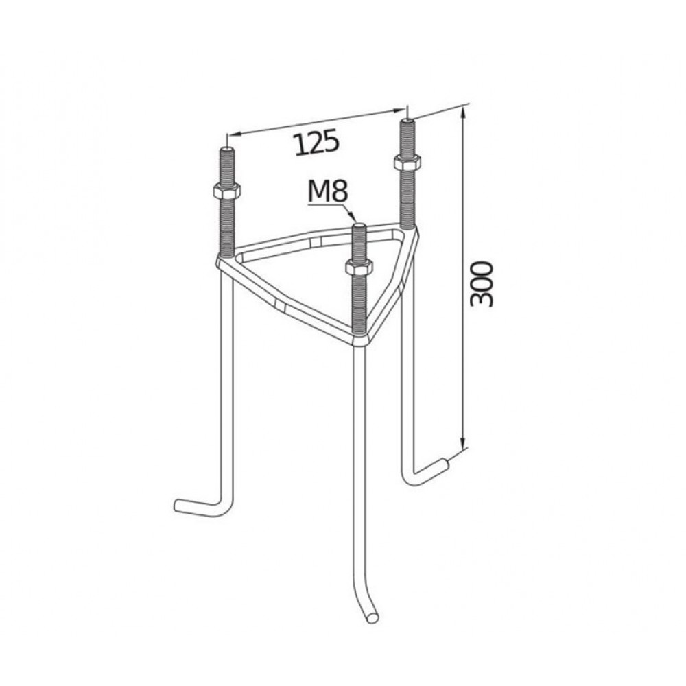 NORLYS METAL BASE 1230 TO CONCRETE