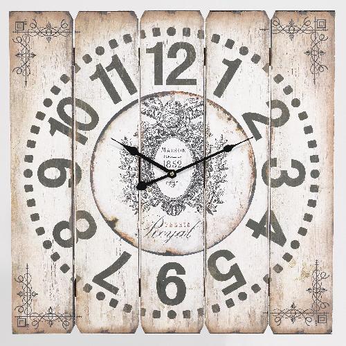 MDF WALL CLOCK IN BEIGE COLOR (SM) 58X58Χ4