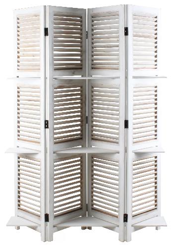 WOODEN SCREEN IN CREAM/BEIGE COLOR W/SHELF160Χ2X175