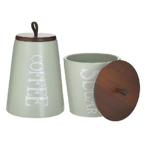 Coffee/Sugar Jar Set Of 2