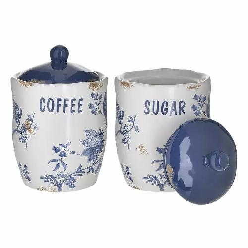 Coffee/Sugar Jar Set Of 2