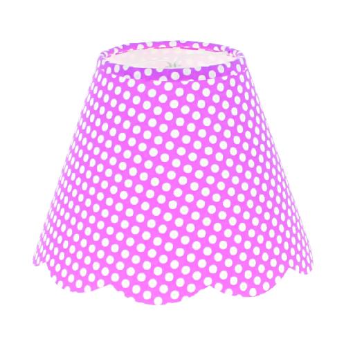 FABRIC SHADE IN PINK DOTS 15X12