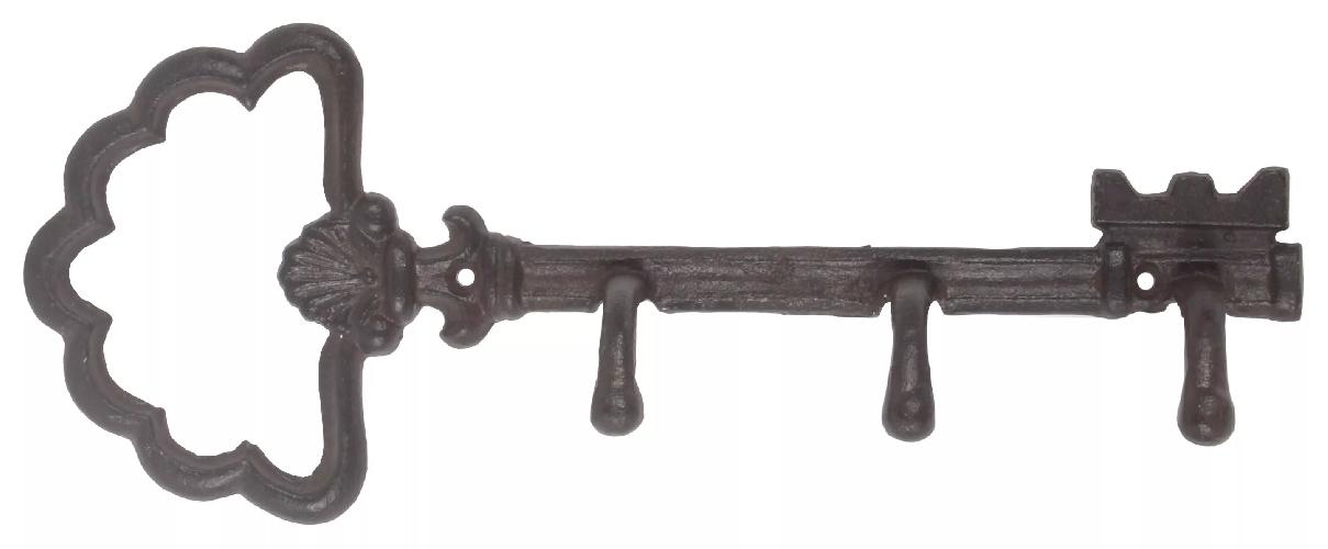 METAL KEY HANGER W/3 HOOKS 33X5X13