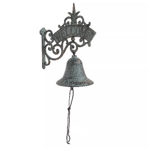 METAL BELL IN GOLD/GREEN COLOR 19X11X25