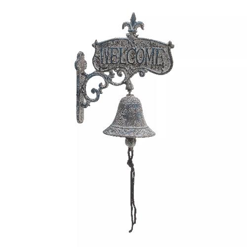 METAL BELL IN GREY/BLUE COLOR 19X11X25