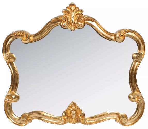 POLYRESIN WALL MIRROR IN ANTIQUE GOLD COLOR 80Χ6X70