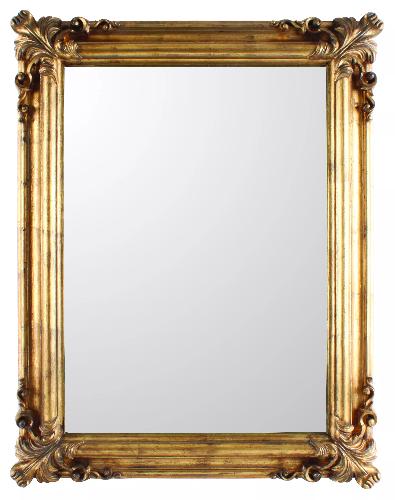 POLYRESIN WALL MIRROR IN ANTIQUE GOLD COLOR 2H 70Χ5X90