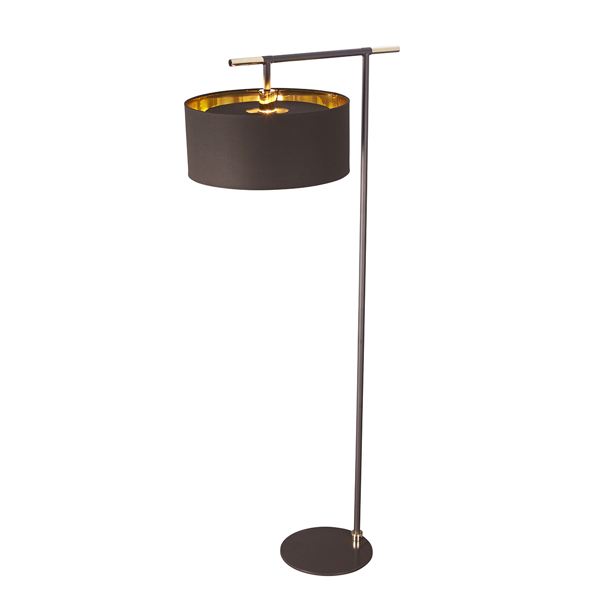 Elstead Balance Brown/csiszolt sárgaréz Floor Lamp