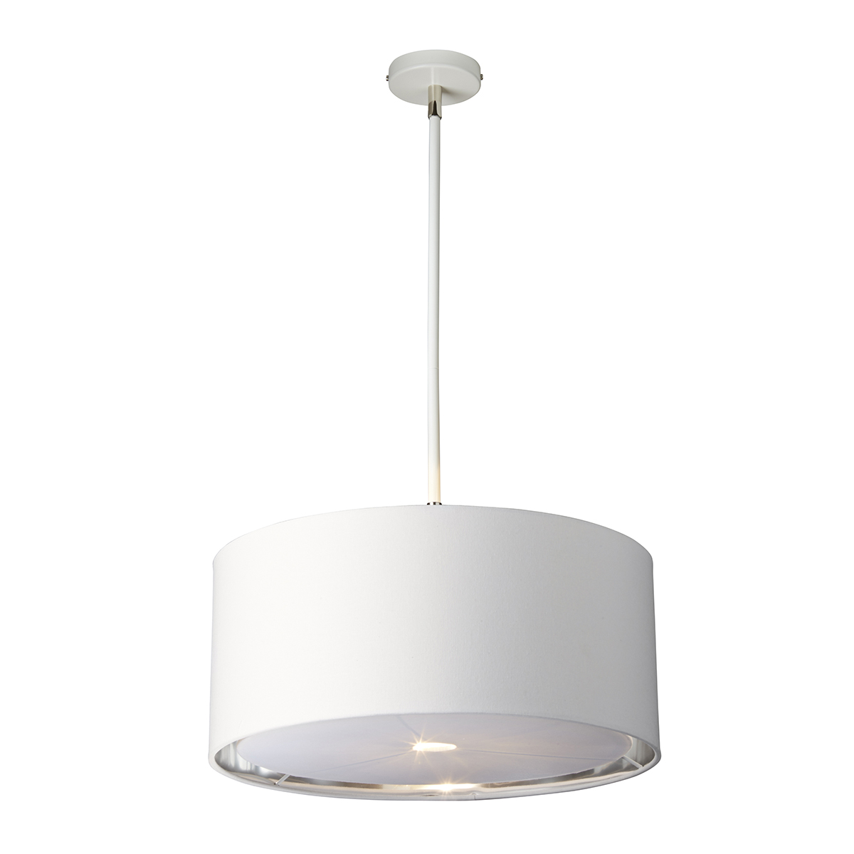 Elstead Balance White/Polished Nickel Pendant