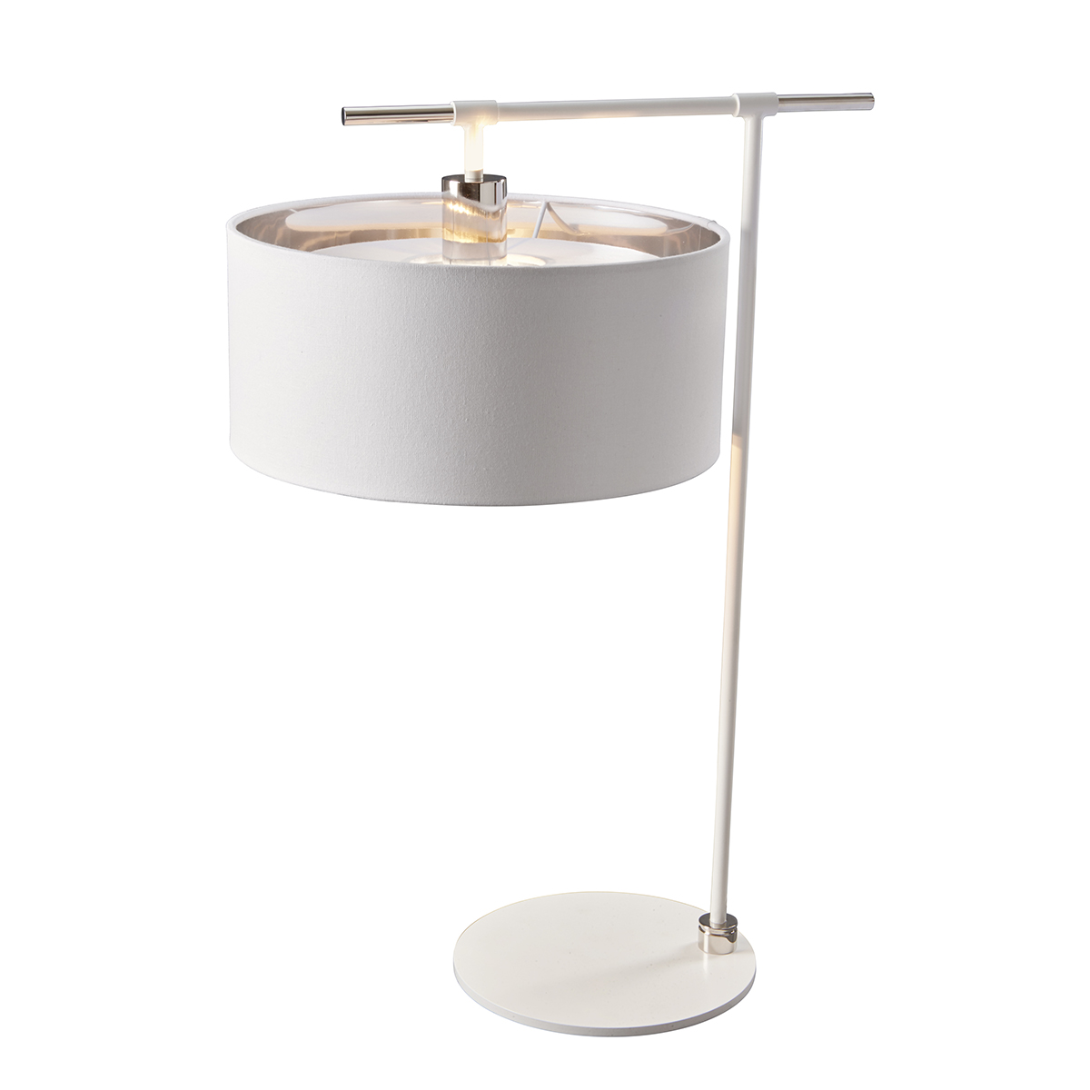 Elstead Balance White/Polished Nickel Table Lamp