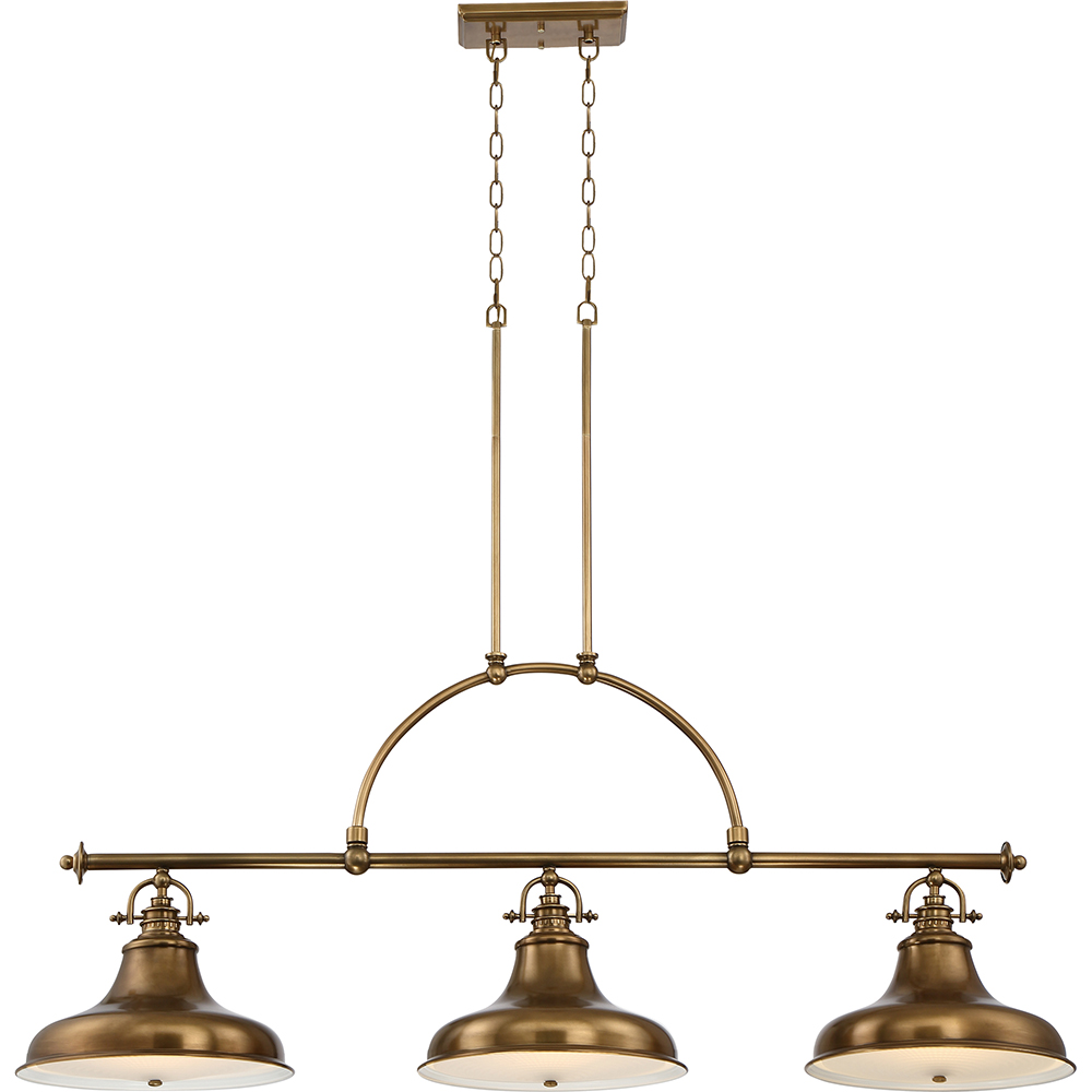 Elstead Emery Weathered Brass Island Chandelier