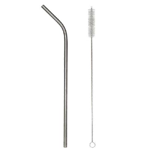 Stainless Steel Straw Set Of 4 With Cleaning Brush